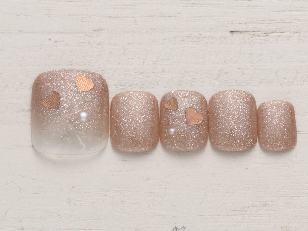 [FOOT] グラデ×ハートホロ