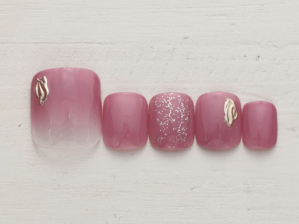 [FOOT] グラデ×ミラーアート